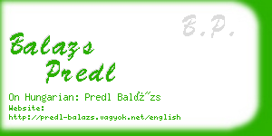 balazs predl business card